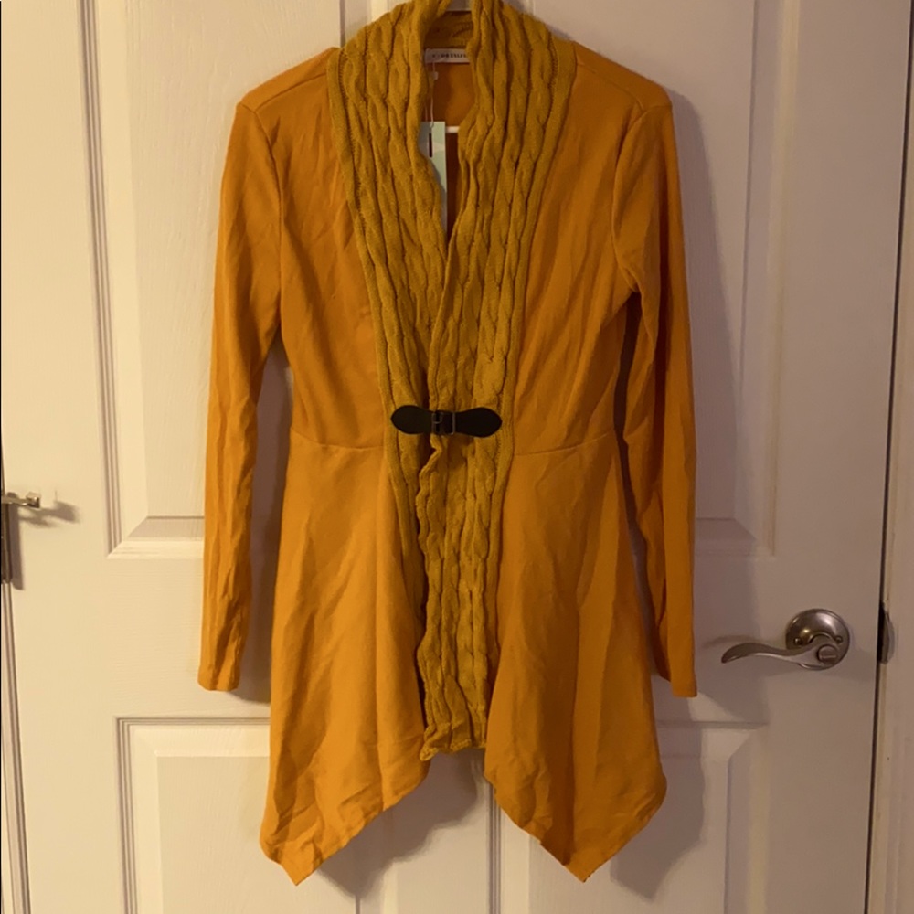 NWT Yellow Belted Cardigan/Tunic